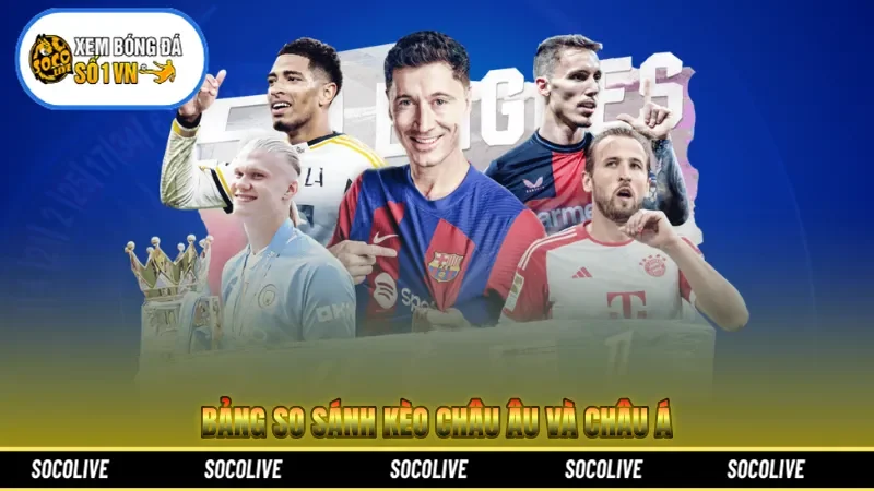 Bảng so sánh kèo châu Âu và châu Á