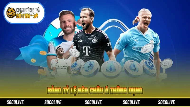 Bảng tỷ lệ kèo châu Á thông dụng