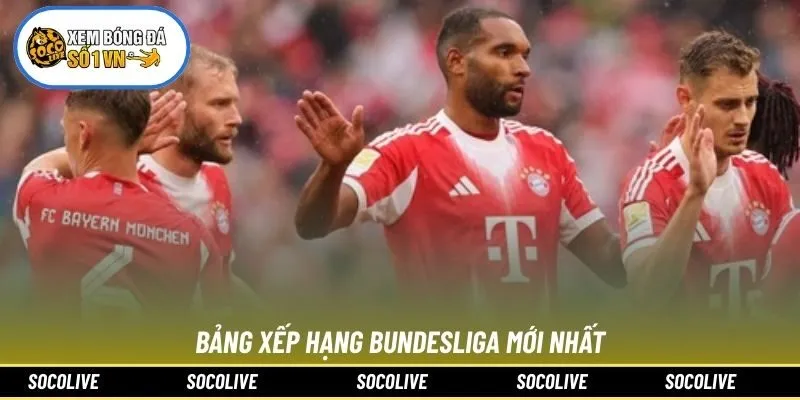 Bảng xếp hạng Bundesliga mới nhất
